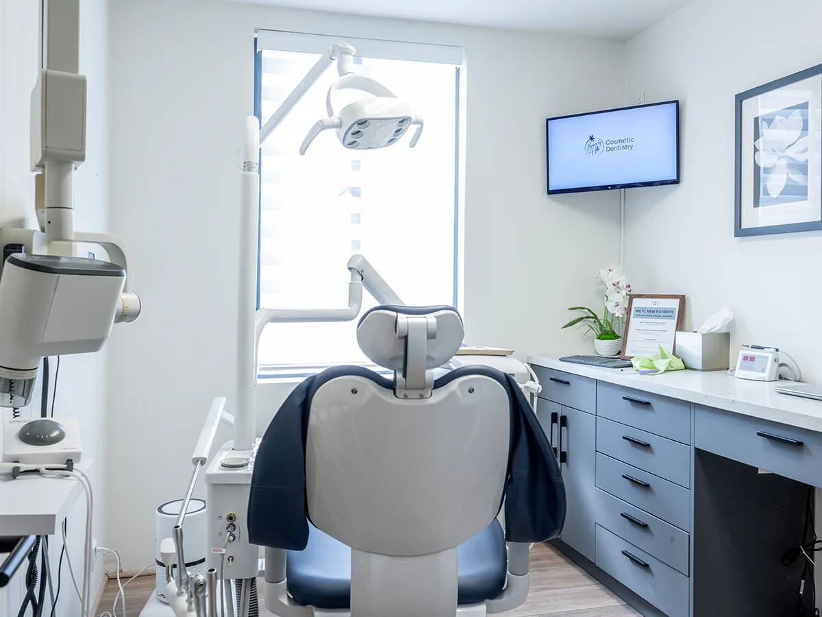 Modern exam room with digital imaging equipment